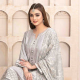 Nezarah Jacquard Emroidered Unstitched 3Pcs Suit - D-9160, Women, 3Pcs Shalwar Suit, Tawakkal Fabrics, Chase Value