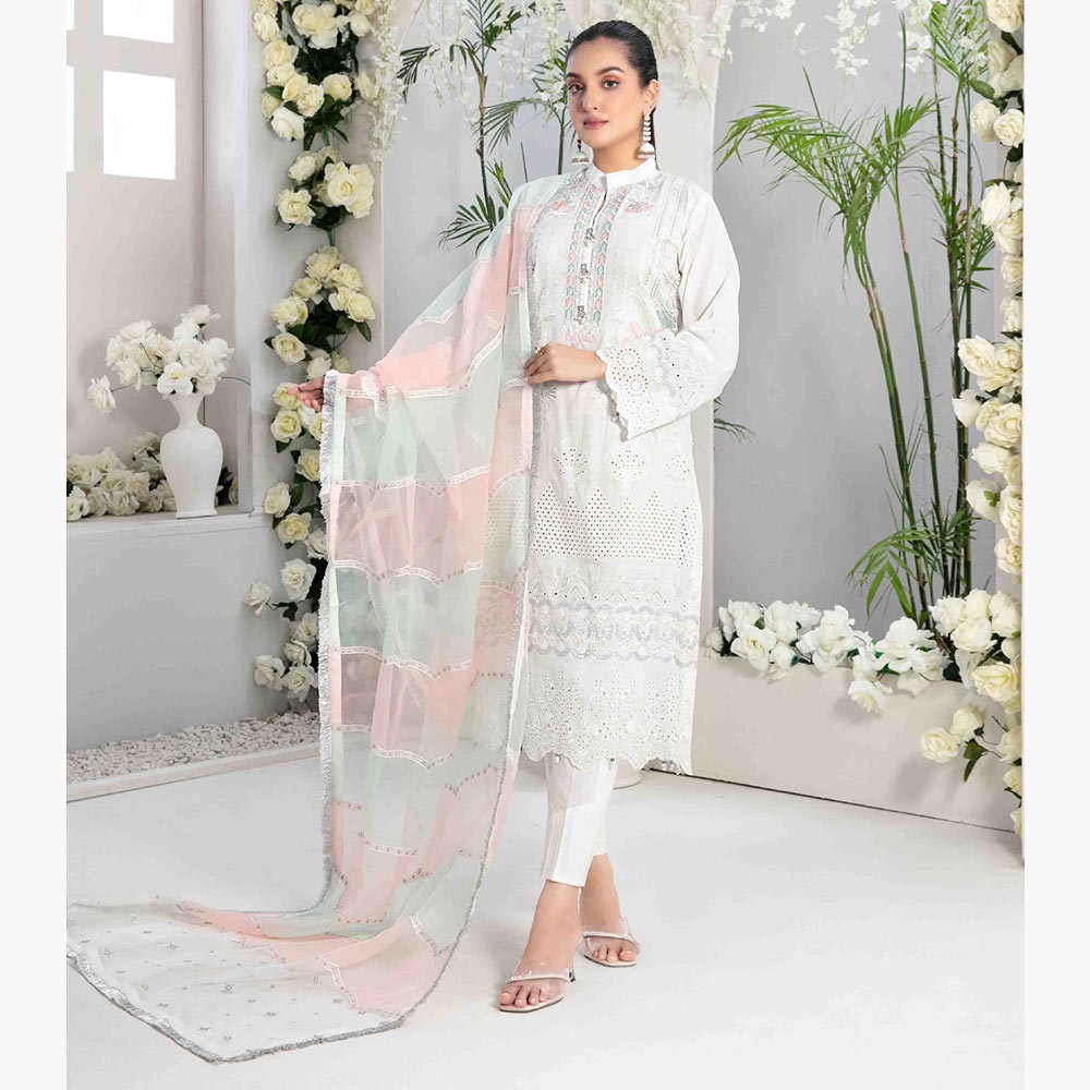 Adina Jacquard Embroidered Unstitched 3Pcs Suit - D-9187, Women, 3Pcs Shalwar Suit, Tawakkal Fabrics, Chase Value