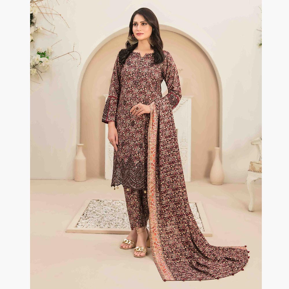Tawakkal Mayal Viscose Embroidered Unstitched 3Pcs Suit With Shawl, Women, 3Pcs Shalwar Suit, Tawakkal Fabrics, Chase Value