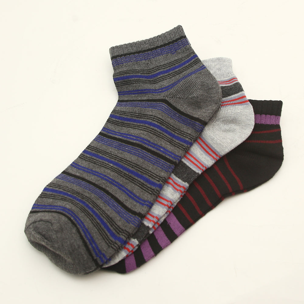 Knit line Full Socks 3Pcs - Multi, Boys Socks, Chase Value, Chase Value