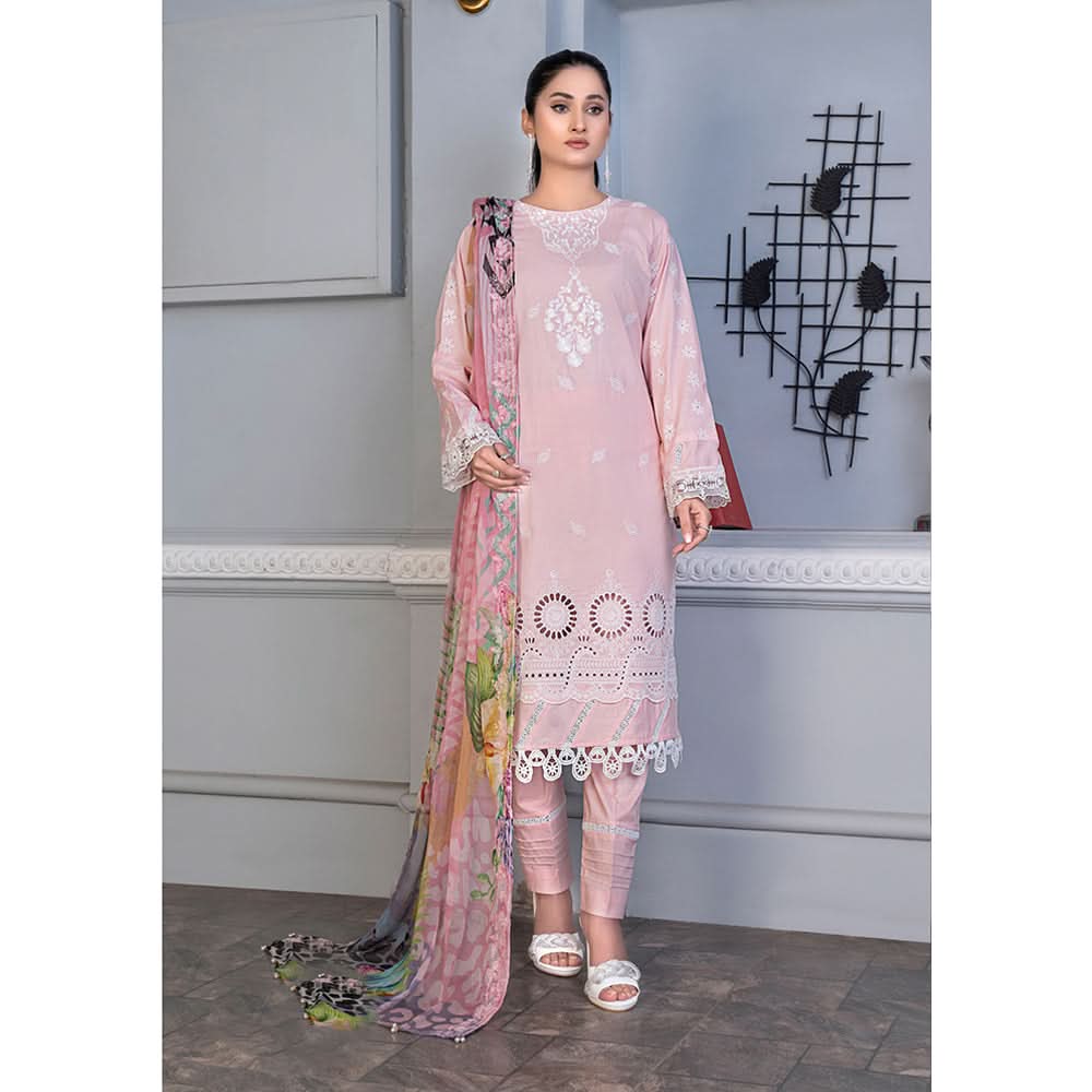 Noor Jahan Mushk Printed Lawn Chikenkari Embroidered Unstitched 3Pcs Suit, Women, 3Pcs Shalwar Suit, Chase Value, Chase Value