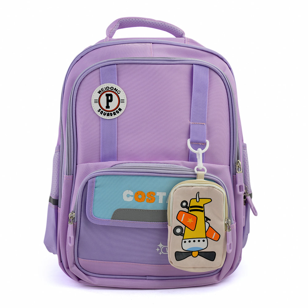 Kids School Backpack 16" - Purple, School Bags, Chase Value, Chase Value