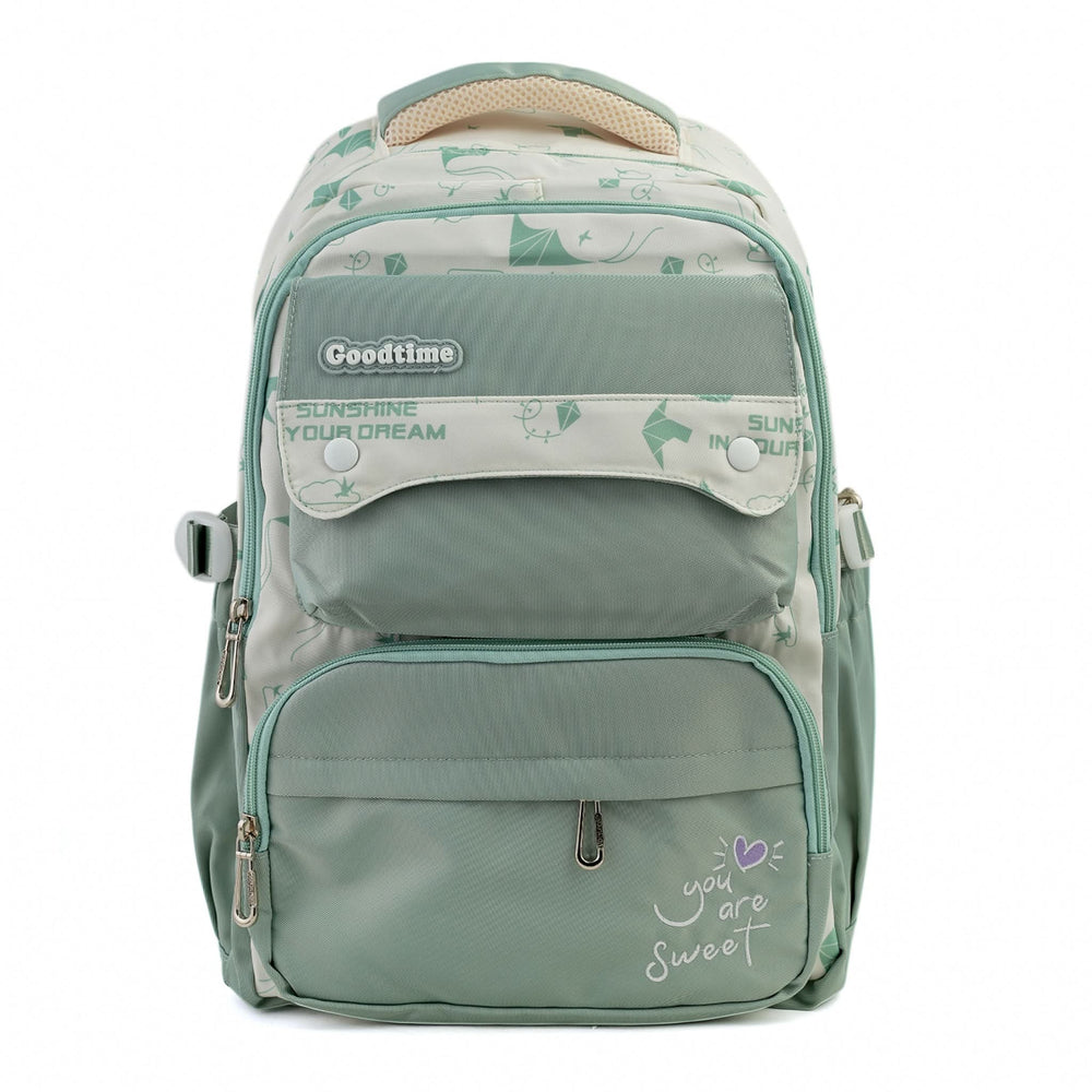 Kids School Backpack 16" - Green, School Bags, Chase Value, Chase Value