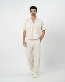 Eminent Men’s Solid Polyester Co-ord Set