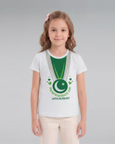 Valuables Girls' Independence Day Half Sleeve T-Shirt