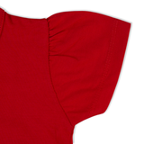 Girl's Half Sleeves T-Shirt - Red, Girls T-Shirts, Chase Value, Chase Value
