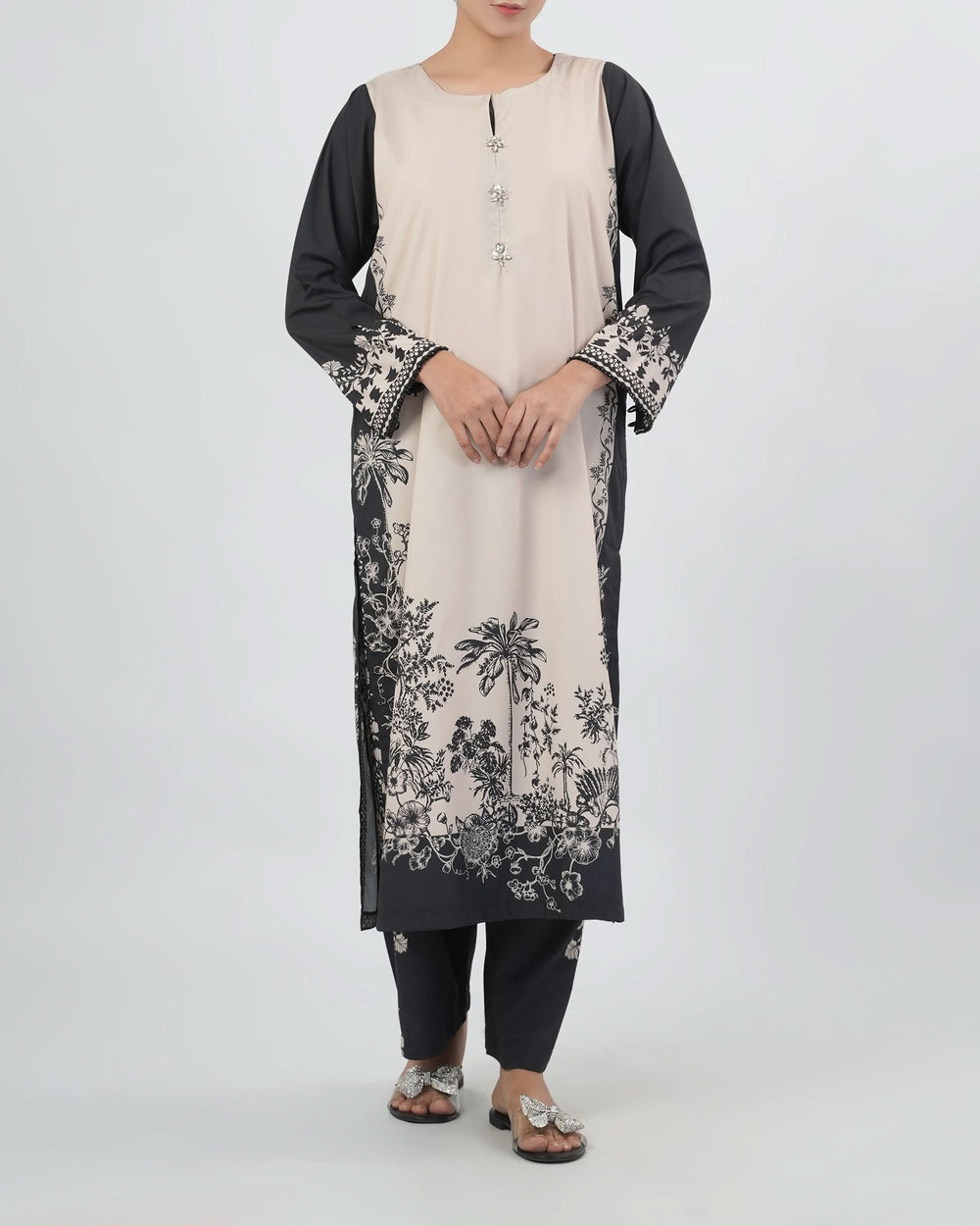 Women Silk Printed Fusion Co-Ord Set, Women Co-Ord Set, Eminent, Chase Value