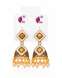 Antique Golden Jhumki Earrings