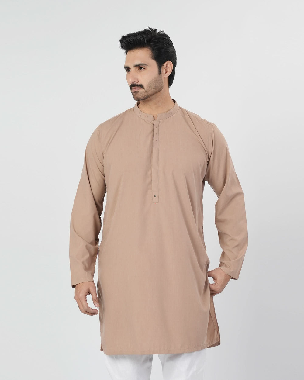 Eminent Men's Trim Fit Kurta - Light Brown, Men's Kurtas, Eminent, Chase Value
