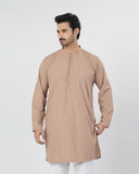 Eminent Men's Trim Fit Kurta - Light Brown, Men's Kurtas, Eminent, Chase Value
