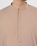 Eminent Men's Trim Fit Kurta - Light Brown