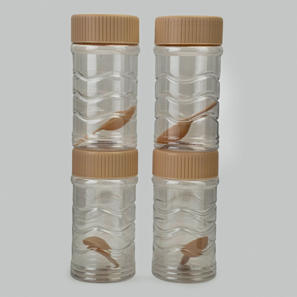 Safari Fresh Kitchen Jar Set 4Pc 400ml - Fawn, Water Bottle, Safari, Chase Value