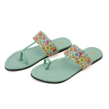 Women's Kolhapuri - Green, Women Sandals, Chase Value, Chase Value