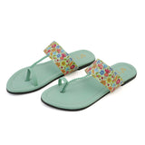 Women's Kolhapuri - Green, Women Sandals, Chase Value, Chase Value