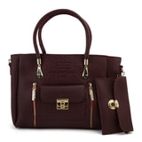 Women's 2Pcs Shoulder Bag - Maroon, Women Bags, Chase Value, Chase Value