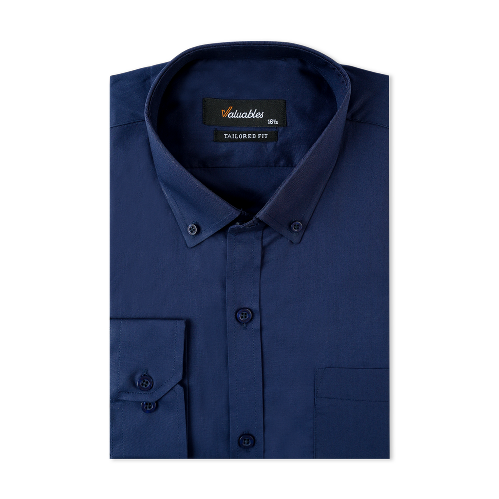 Valuable Men's Formal Plain Shirt - Navy Blue, Men's Shirts, Chase Value, Chase Value