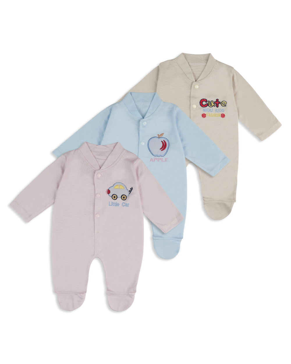Newborn 3-Piece Romper Set, Newborn Boys Rompers, Chase Value, Chase Value