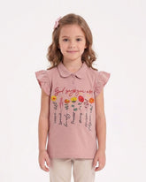 Girls' Printed Half Sleeves T-Shirt