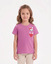 Girls' Printed Half Sleeves T-Shirt
