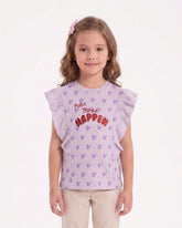 Girls' Printed Half Sleeves T-Shirt