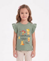 Girls' Printed Half Sleeves T-Shirt