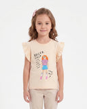 Girls' Printed Half Sleeves T-Shirt
