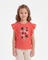 Girls' Printed Half Sleeves T-Shirt