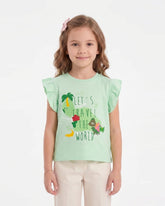 Girls' Printed Half Sleeves T-Shirt