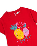 Girls' Printed Half Sleeves T-Shirt