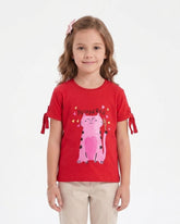 Girls' Printed Half Sleeves T-Shirt