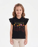Girls' Printed Half Sleeves T-Shirt