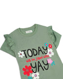 Girls' Printed Half Sleeves T-Shirt