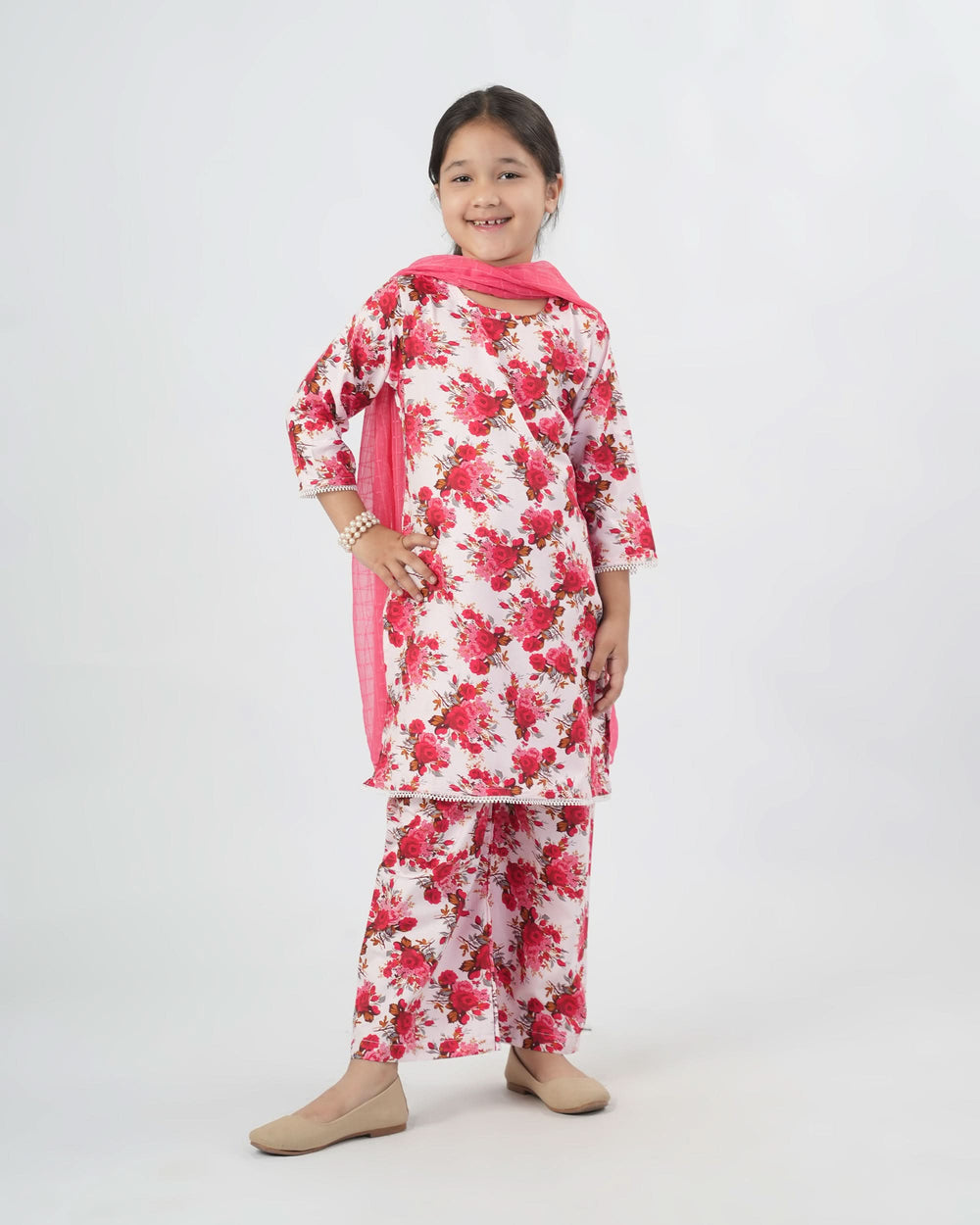 Valuables Girl’s 3PCS Suit, Girls Shalwar Kameez, Chase Value, Chase Value