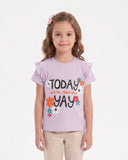 Girls' Printed Half Sleeves T-Shirt