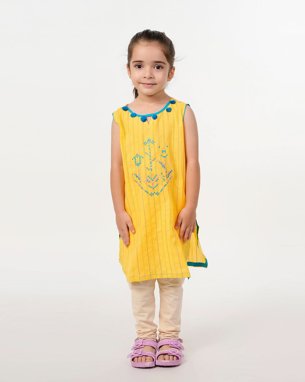 Eminent Girls Embroidered Kurti - Yellow, Girls Kurti, Eminent, Chase Value