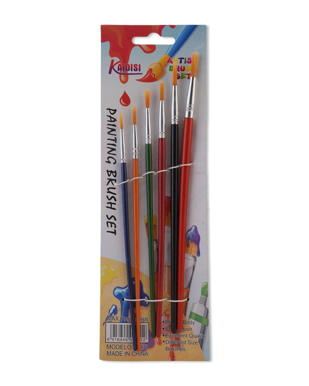 Paint Brush Set 6-Pcs, Coloring Tools, Chase Value, Chase Value