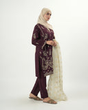 Valuables Women's Embroidered 3Pc Suit