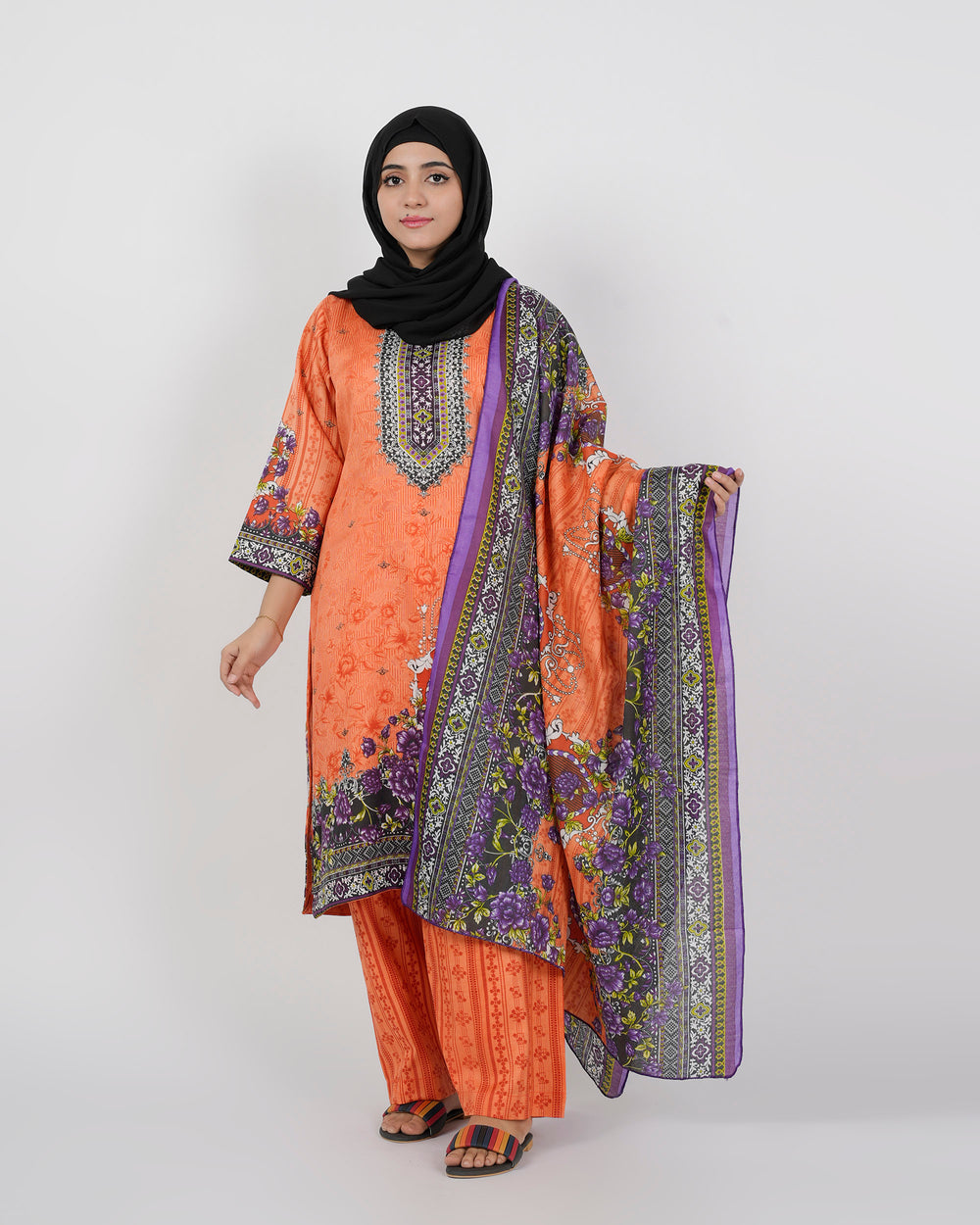 Gul Jee Shahzaib Women 3-Piece Unstitched Suit - 8, Women, 3Pcs Shalwar Suit, Chase Value, Chase Value