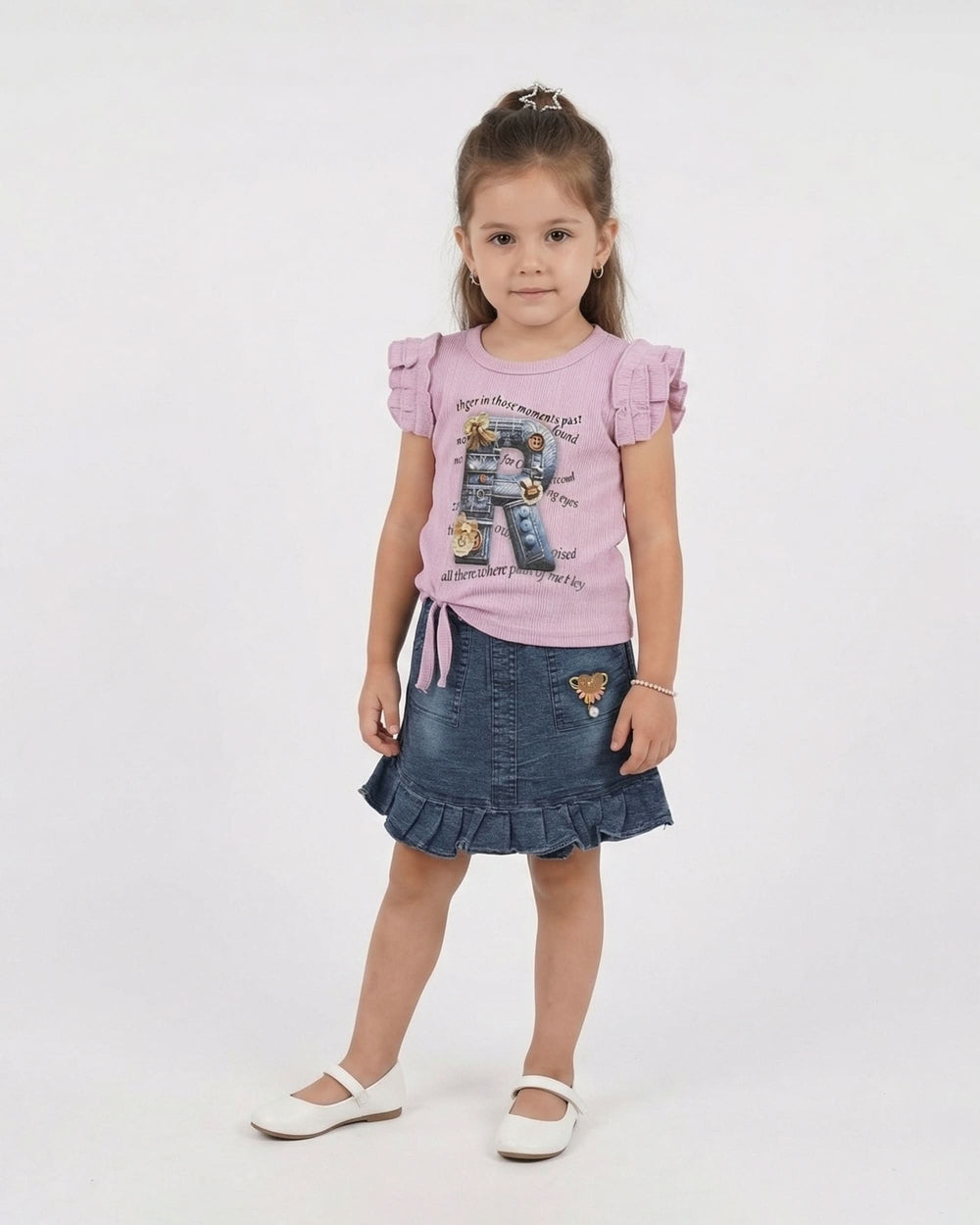 Valuables Girls Half Sleeves Skirt Suit, Girls Half Sleeves Suit, Chase Value, Chase Value