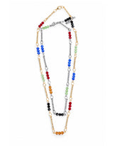 Women's Multi-Color Chain Mala with Beads - 2 Pc, Women Chains & Lockets, Chase Value, Chase Value