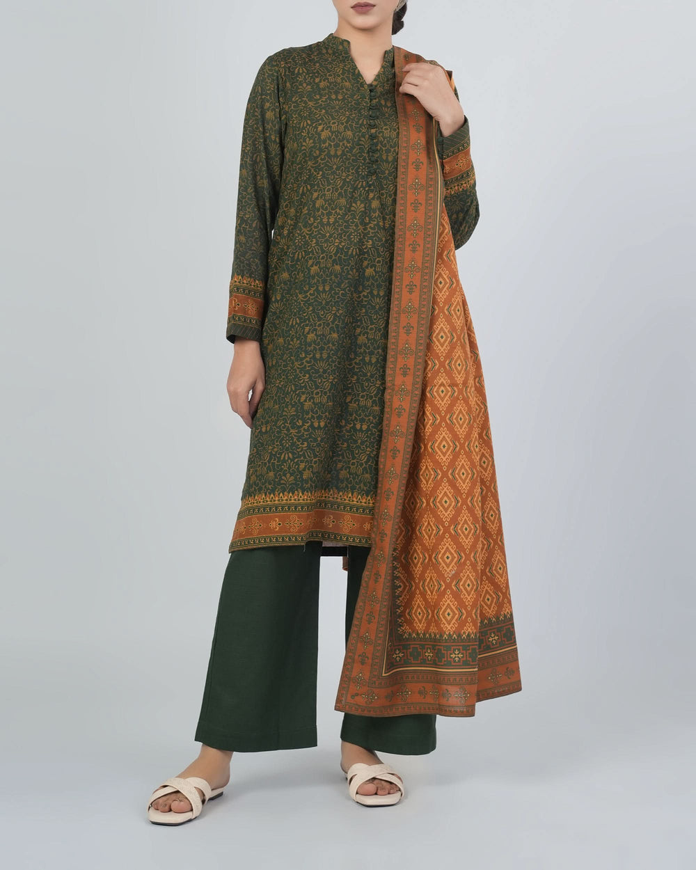 Eminent Women Khaddar Printed 3PCS, Women Shalwar Suits, Eminent, Chase Value