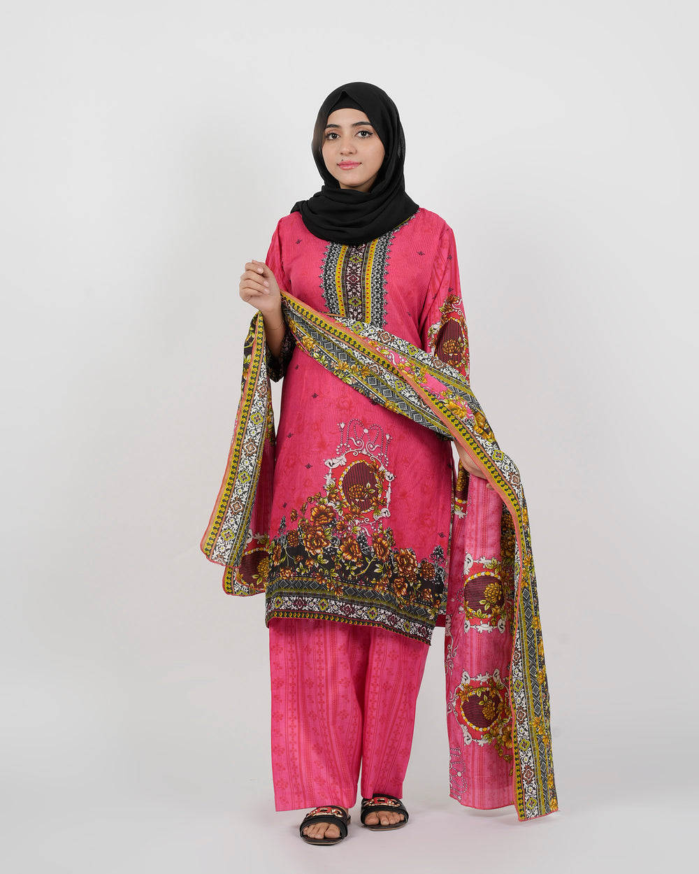 Gul Jee Shahzaib Women 3-Piece Unstitched Suit - 5, Women, 3Pcs Shalwar Suit, Chase Value, Chase Value