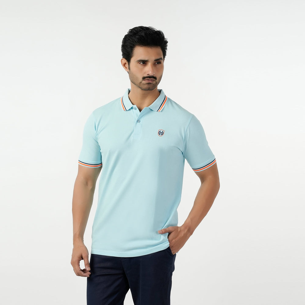 Eminent Men's Half Sleeves Polo T-Shirt - Sky Blue, Men's T-Shirts & Polos, Eminent, Chase Value