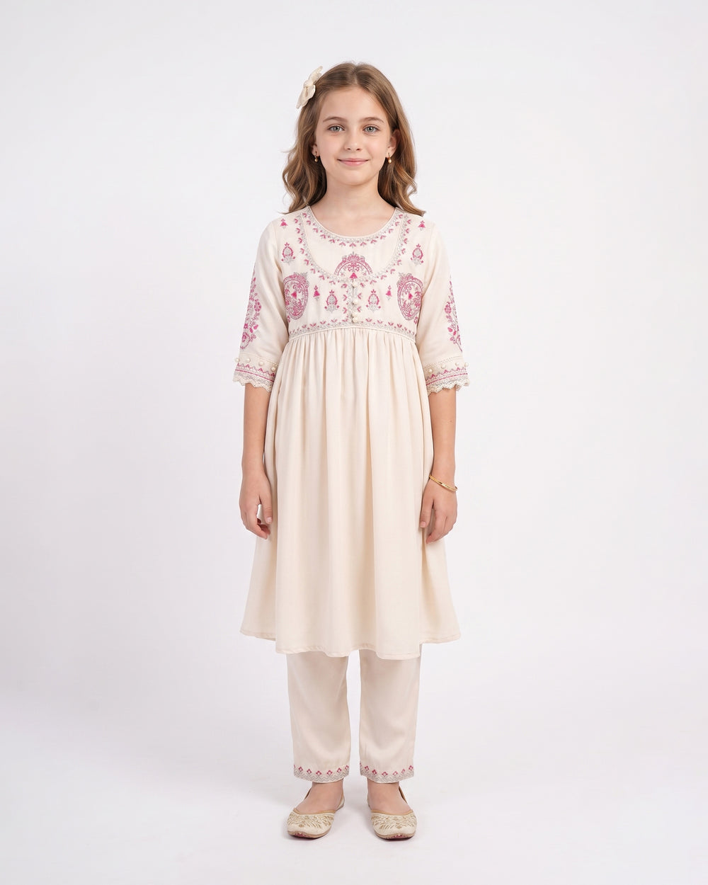 Eminent Girls’ Signature Embroidered 2 Pcs Suit, Girls Shalwar Kameez, Eminent, Chase Value