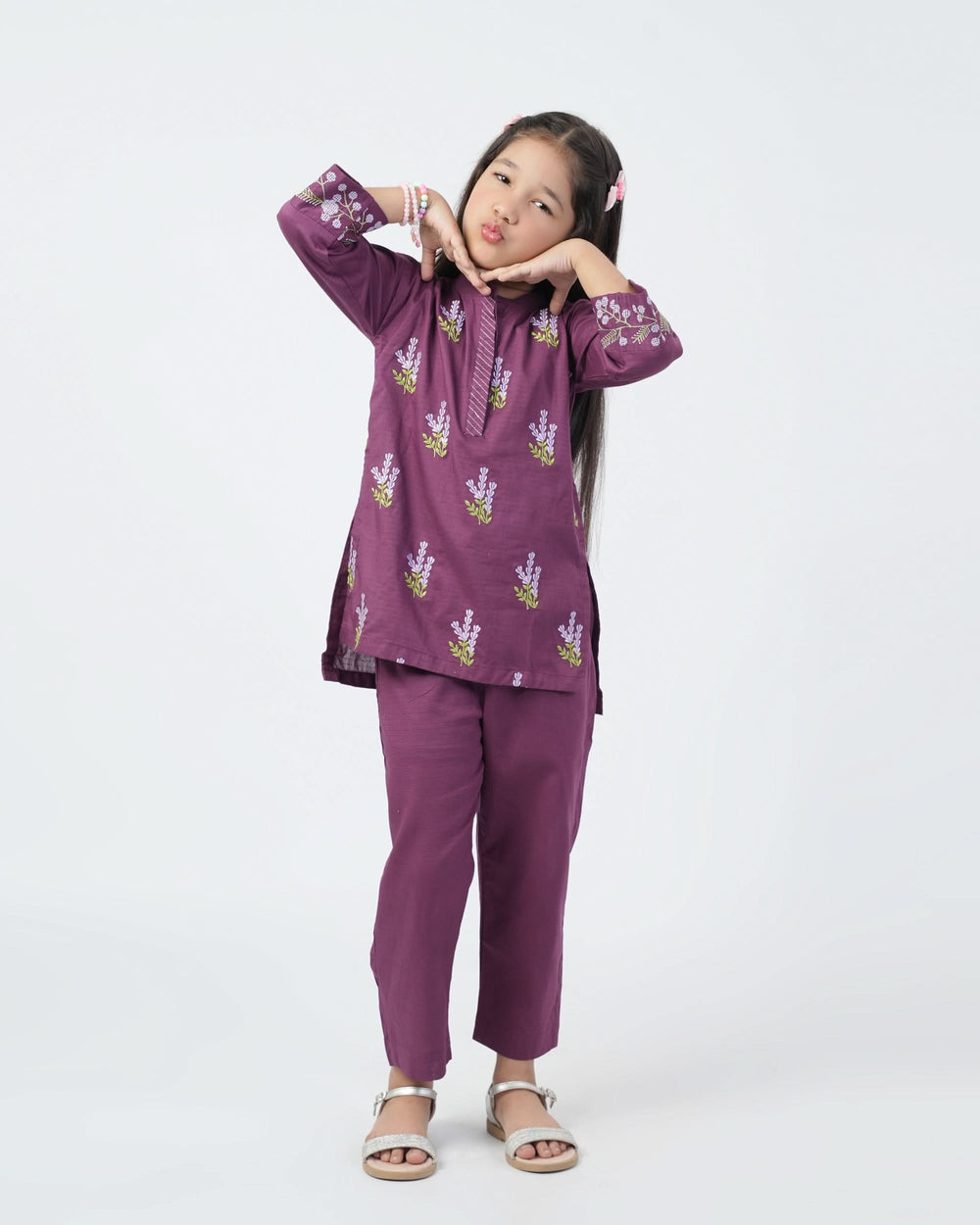 Eminent Girls Embroidered 02 Pcs Shalwar Suit - Purple, Girls Shalwar Kameez, Eminent, Chase Value
