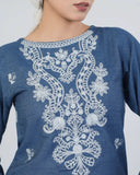 Valuables Women’s Denim Embroidered Kurti, Women Ready Kurtis, Chase Value, Chase Value