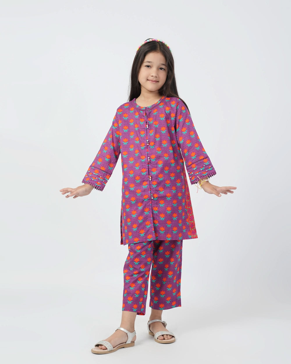 Eminent Girls Printed 2Pcs Shalwar Suit - Purple, Girls Shalwar Kameez, Eminent, Chase Value
