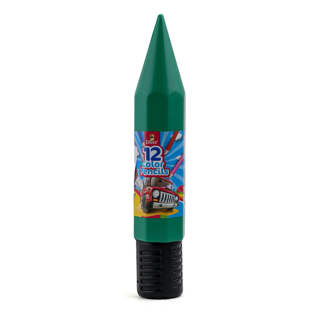 Deer 100-12 Colour Pencil 12Pcs - Dark Green, Coloring Tools, Deer, Chase Value
