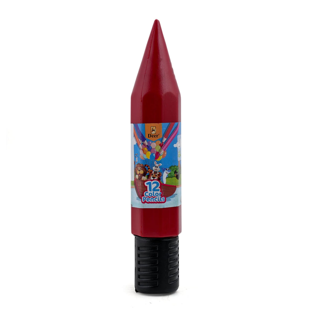 Deer 100-12 Colour Pencil 12Pcs - Red, Coloring Tools, Deer, Chase Value