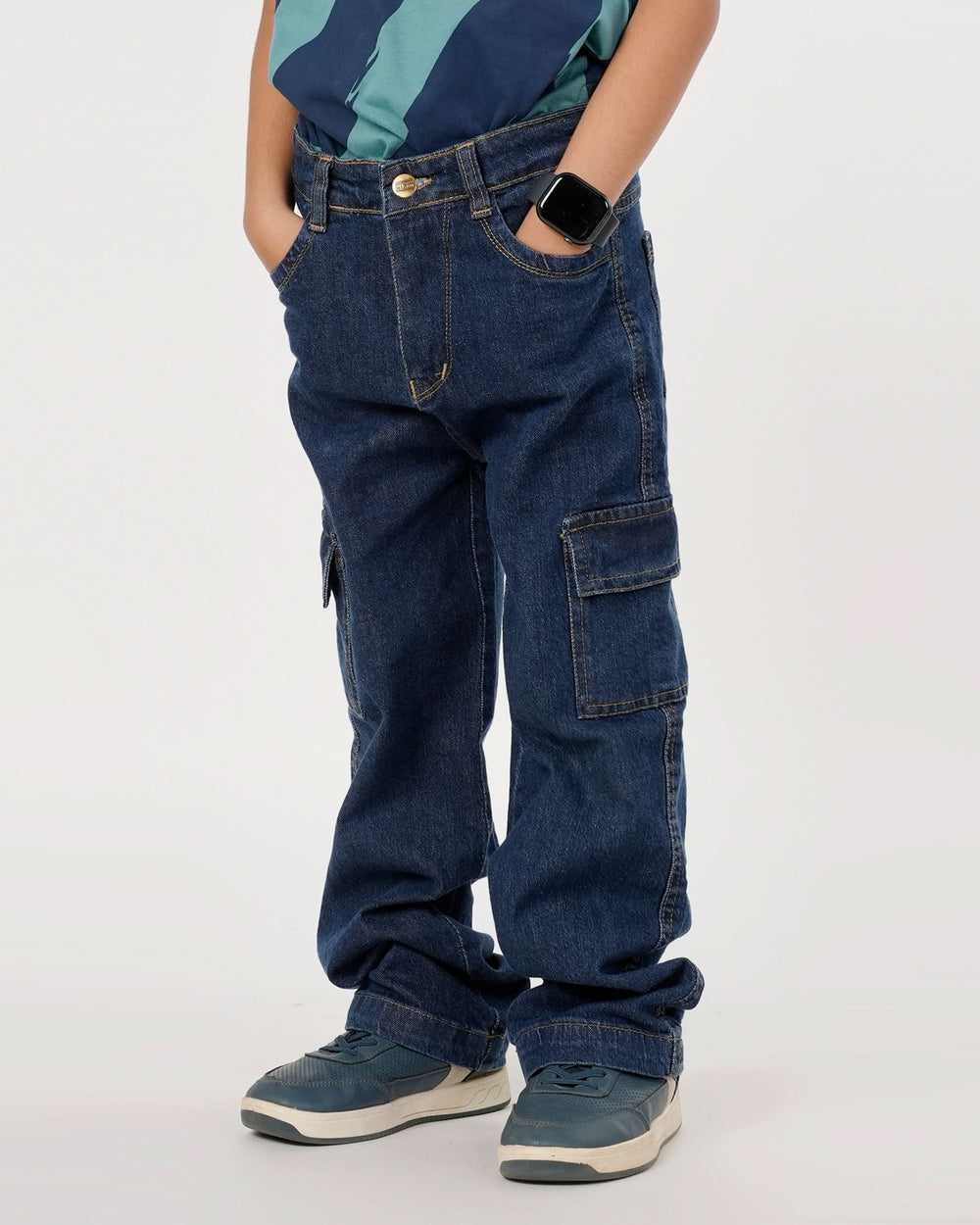 Boy’s Denim Loose Fit Cargo, Boys Denim Pants, Chase Value, Chase Value